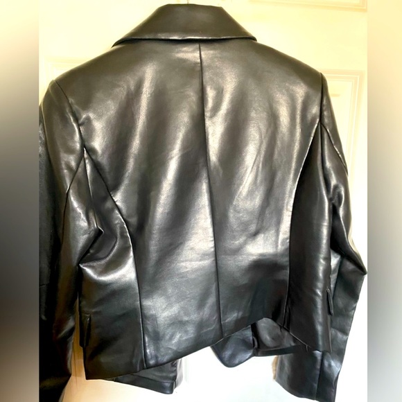 EUC! AVEC LES FILLES FAUX LEATHER BLAZER - Picture 4 of 6